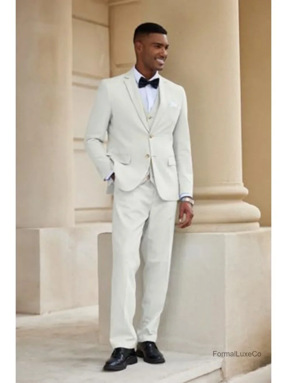 Men's 3 Piece Linen Suit Lightweight Blazer Vest Pants Set Wedding Business Prom